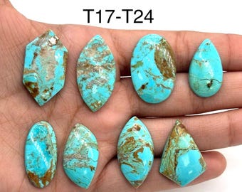 Cabochon di turchese • Codice T17- T24 • Qualità AAA • Cabochon di turchese naturale • Pendente di turchese