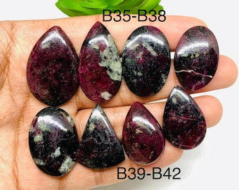 Eudialito Cabchon • Código B35- B42 • Calidad AAAA • Cabinas de eudialito natural • Colgante de eudialito