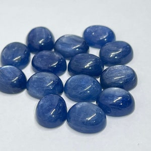 8X10MM Kyanite Oval Cabochons, Kyanite Cabs, Super Fine Quality Cabs,Pack of 4 pc.