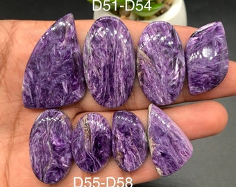 Charoite Cabochon •  Code D51 - D58  • AAA Quality •  Natural Charoite Cabs •  Charoite Cabochon