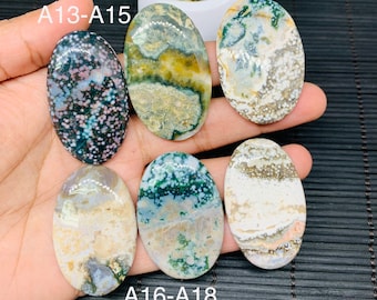 Natural Ocean jasper Cabochons,Ocean jasper Gemstone,Ocean jasper Loose Stone,Ocean jasper Semi Precious jewelry 49Cts.47X31MM