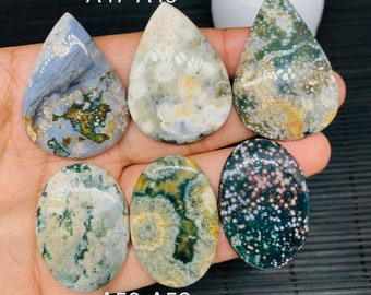 Natural Ocean jasper Cabochons,Ocean jasper Gemstone,Ocean jasper Loose Stone,Ocean jasper Semi Precious jewelry 49Cts.47X31MM