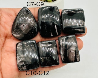 Cabochon Iperstene Codice C7-C12 - Qualità AAA - Cabochon Naturale di Iperstene - Gioielli fai da te - Cabochon Flat Back