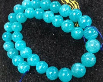 10mm Amazonite Round beads, Good Quality beads , Length in 40 Cm- Amazonite Wholesale Beads-,Dyed amazonite