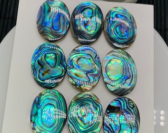 Abalone Shell Oval Cabs- 18x25 mm Size- Pack of 1 Pc- AAAA Quality-  Natural Abalone Cabochons