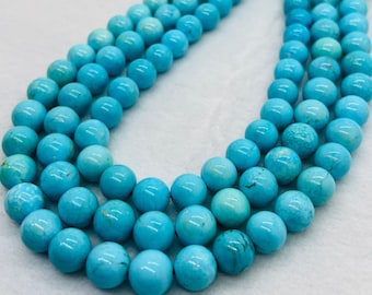 Turquoise Round 12mm size  -100 % Natural Turquoise -  Length 40 cm - Turquoise Round Beads, sleeping beauty Turquoise, Origin Arizona