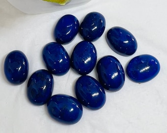 13X18 MM Lapis Lazuli Cabochon | 1Er Pack | AAA Qualität | Lapis Cabochons | Lapis ovale Cabochons | Lapis Goldener Pyrit,