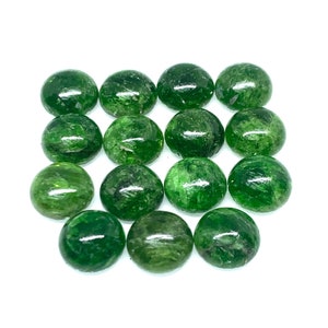 Chrome Diopside Cabochon • 10 mm Size • Pack of 1 Piece • AAA Quality • Natural Chrome Diopside Cabs • Diopside Stone •