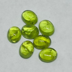 Peridot Oval 8X10MM Cabochons, AA Quality , Pack of 1 Pcs. natural peridot .