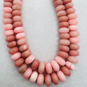 Pink Opal Roundel 14 mm , Top quality beads , Length 15.5 Inch, gemstone beads Peruvian Pink Opal