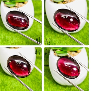 Garnet Cabochons 22x16 mm size • Code A1- A4 • Big Garnet Cabs  • AAA Quality • Garnet Oval Cabs • Garnet Loose Stone