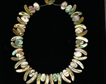Abalone Shell Necklace  - AAA Quality - Natural Abalone Shell - Hand Braided Beads Pendant Necklace - Shell Necklace
