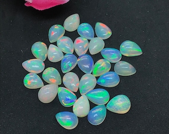 Opale D'Éthiopie Taille Cabochon Poire - 1,48 Carats - Naturelle Non Traitée - Neuve Avec étiquette