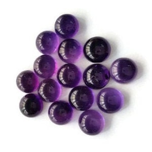 8MM Natural Amethyst Cabs, Pack of 6 Piece , Good Quality cabochon