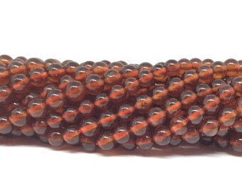 Details about / 175.00 Cts Natural Hessonite Garnet Round Shape Faceted Beads Necklace JK 34E184
