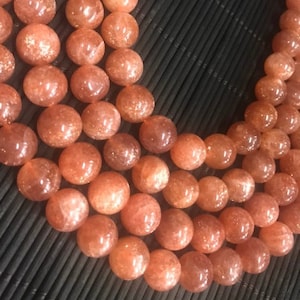 12MM Sunstone Round Beads AAA Quality 15.5&quot; Strand, Top Grade Sunstone Round shape- Natural Sunstone Beads