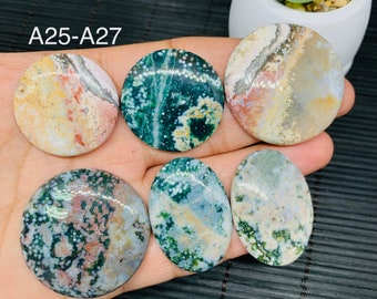 Natural Ocean jasper Cabochons,Ocean jasper Gemstone,Ocean jasper Loose Stone,Ocean jasper Semi Precious jewelry 49Cts.47X31MM
