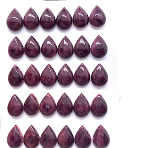 10x14 mm Purple Spiny Oyster Shell Pear Cabs • Pack of 2 Pieces • AAA Quality • Natural Spiny Oyster Teardrop Cabochon