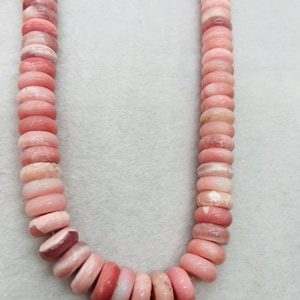 Pink Opal Roundel 16 mm , Top quality beads , Length 15.5 Inch, gemstone beads Peruvian Pink Opal