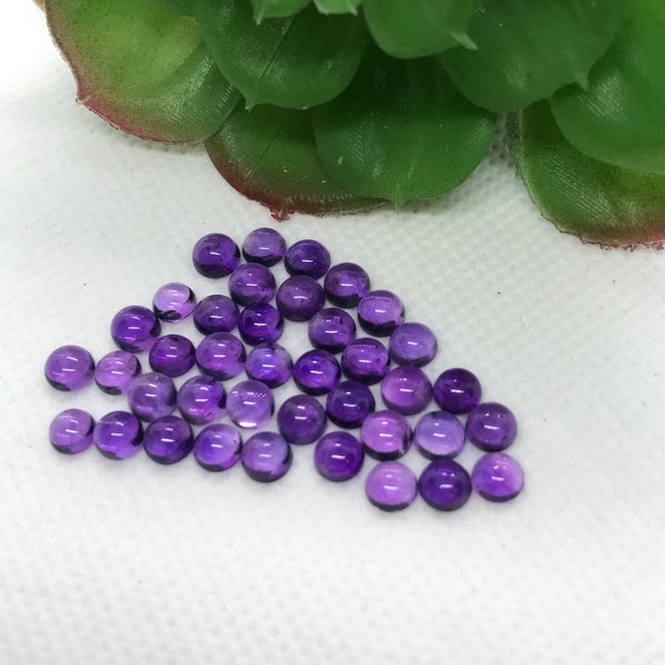 5MM Natural Amethyst Cabs , Pack of 10 Pieces , Top Quality Cabochons , African Amethyst cabochon
