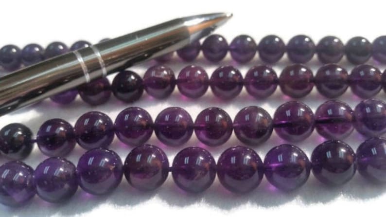 10MM Amethyst Round Beads Length 40cm Natural Amethyst Round .AAA Good Quality