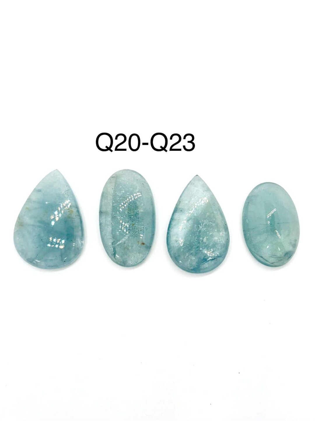 Aquamarine Cabochon • Code Q20-Q23 • AAA Quality • Natural