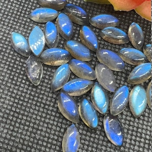 Labradorite Marquise 4X8MM,Natural Blue Fire Cabs , Gemstone cabs, pack of 10 pc,
