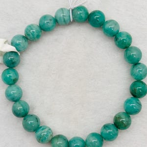 Smaragd Runde Armband - 8 mm Größe - Code # S6 - Natürliches Smaragd Armband - Länge 19 cm