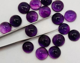 Cabochon di ametista naturale da 14 mm, confezione da 2 pezzi, cabochon di alta qualità, cabochon di ametista africana