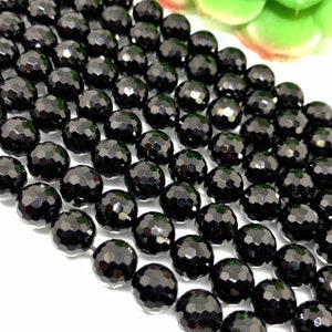 thumbnail image 2 of 14 Strands Black Spinel Beads For Jewelry Making - 4mm 6mm 8mm 10mm Round 2 of 5