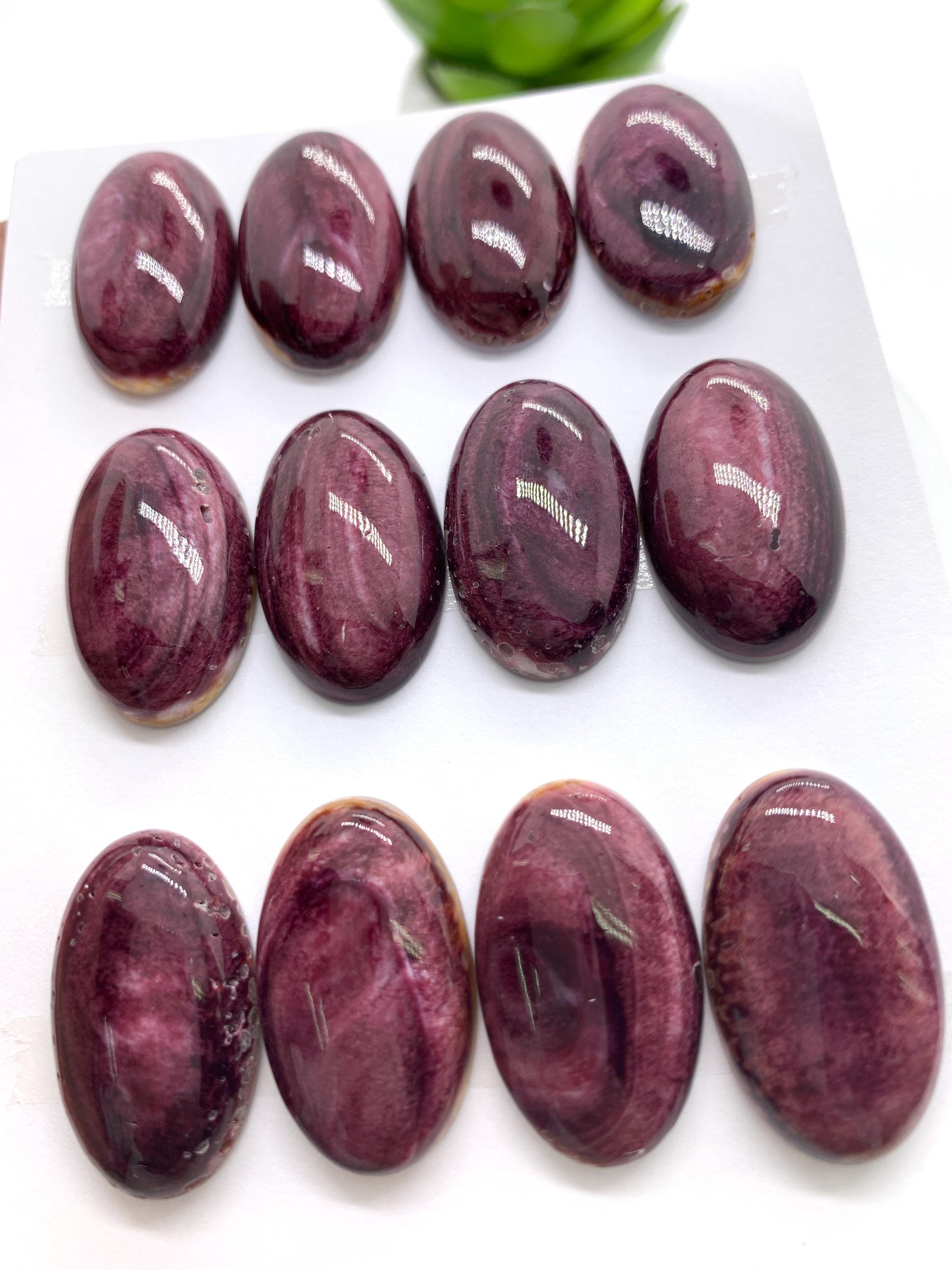 15x25 Mm Purple Spiny Oyster Shell Oval Cabs • Pack of 1 Piece