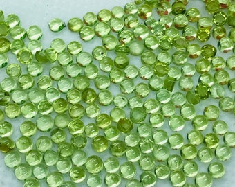 3MM Peridot Round Cabs , pack of 10 Pc. Natural Peridot Cabochon, loose gemstone cab . AA Quality