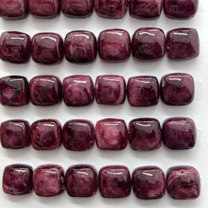 10 mm Purple Spiny Oyster Shell Cushion Cabs • Pack of 2 Pieces • AAA Quality • Natural Spiny Oyster Shell Cabochon