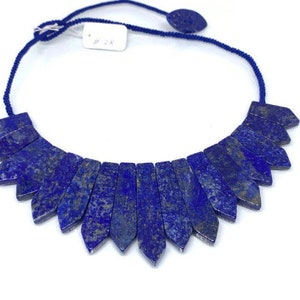 Lapis Necklace -CODE #28 -Lapis Square Shape Necklace- Lapis Fancy Necklace - Fancy Jewelry - Super Quality - Lapis Lazuli Necklace