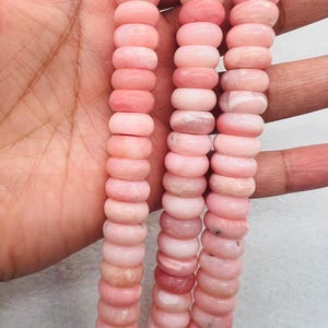Pink Opal Roundel 12 mm , Top quality beads , Length 15.5 Inch, gemstone beads Peruvian Pink Opal