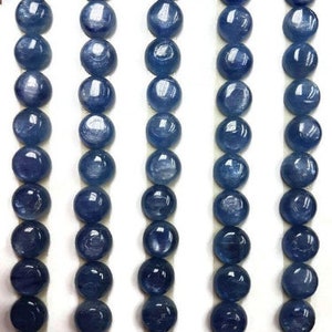 8MM Kyanite Round Cabochons, Kyanite Cabs, Super Fine Quality Cabs,Pack of 6 pc. image 5