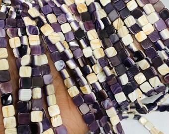 PERLINE Wampum 6mm Heishe Viola Naturale CONCHIGLIA Fornitura Di - Foto 11