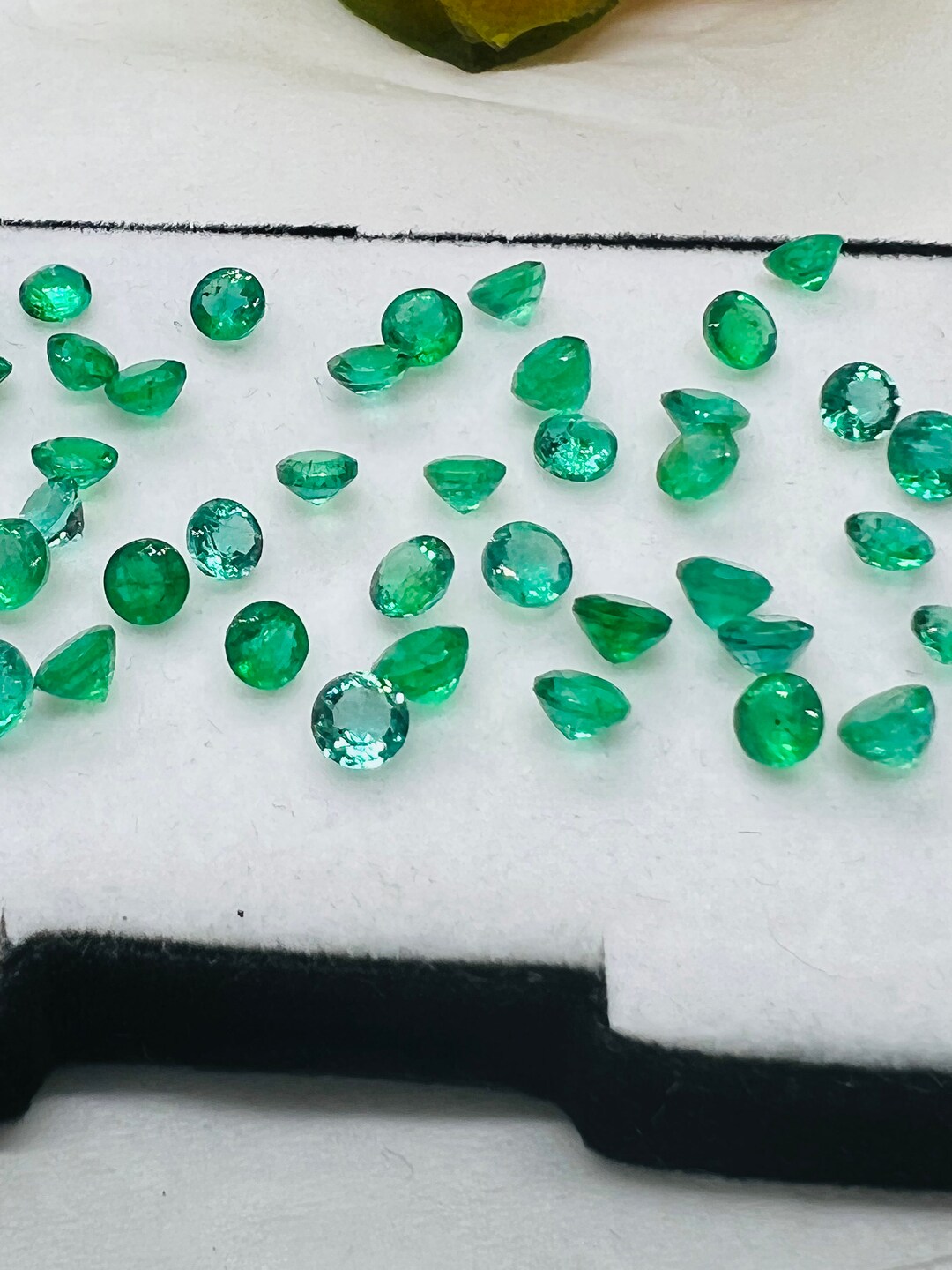 2 Pc.Emerald Round 3.5MM Faceted Cut Natural Emerald Cut loose Stone Origine Zambie grade AAA Etsy France