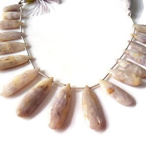 Purple Opal faceted Long Pear Shape, Length 8 Inches , Pear shape Size 8X29 to 10x38 MM ,Natural Opal from Arizona. faceted briolette pear .