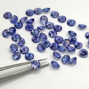 Tanzanit fasetterad 5 MM rund, - Naturlig tanzanit av god kvalitet, 1-pack. Ursprung Tanzania bild 9