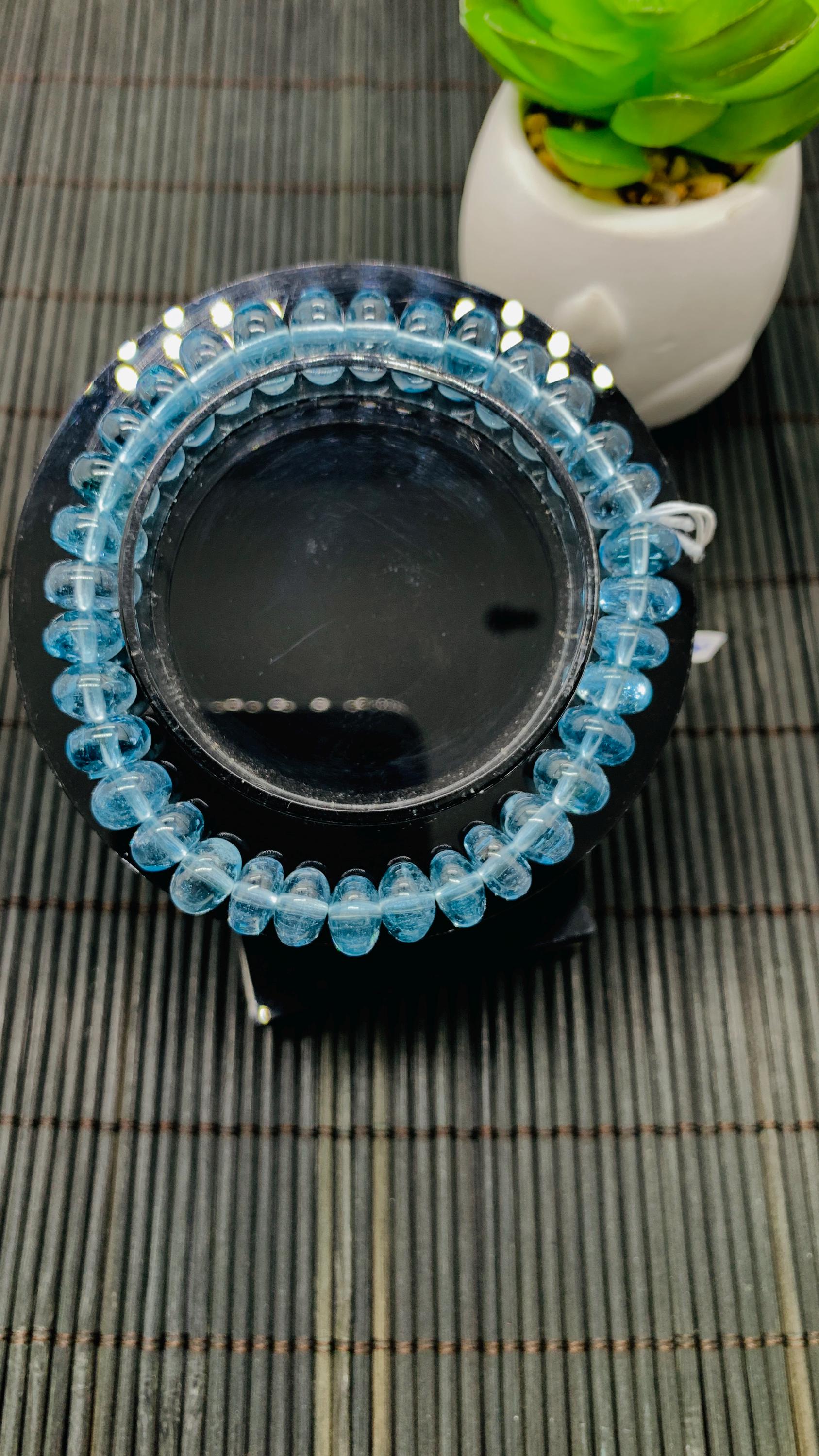 8.50 mm ブルー トパーズ ブレスレット AAA 品質 7.5 インチ長さ - 100