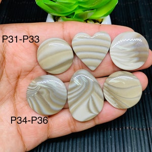Polish Flite Cabochon • Code P31- P36 • AAA Quality • Natural Polish Flite Cabs • Polish Flite Pendant