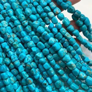 Turquoise Nugget Beads  - Length 40 cm - Natural Turquoise Freeform Beads- AAA Quality