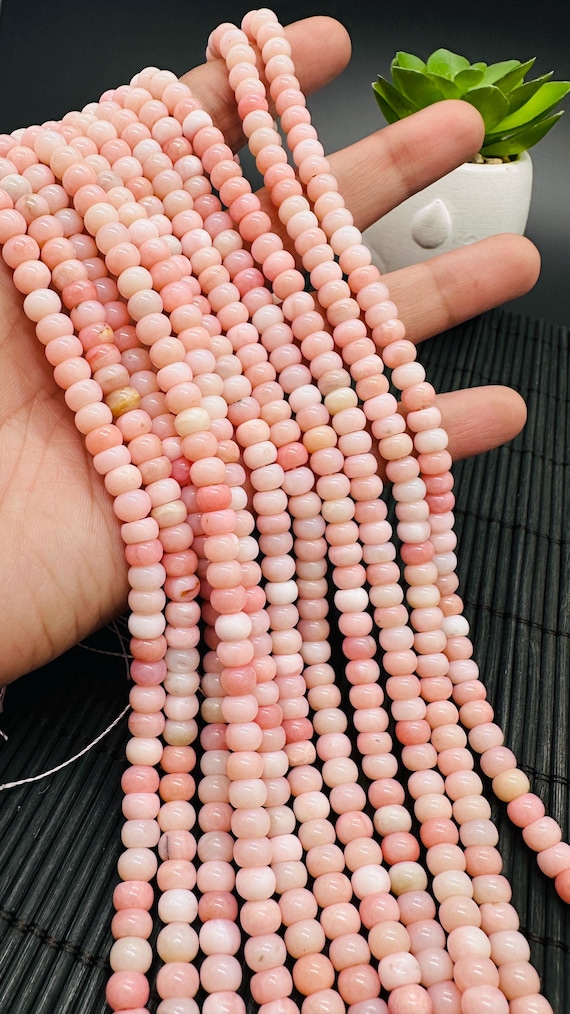 6mm Natural Pink Opal Round Beads - 15" Strand For Jewelry Making, Semi-Precious Gemstone Beads - View #2