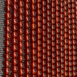 8MM Hessonite Garnet Round Beads- Top Quality Beads- Length 20 cm- AAA Quality - Half strand