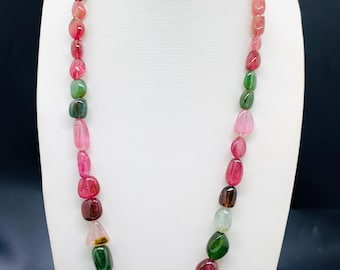 Tourmaline Nugget Necklace - 9x11 to 16x21 mm Size - Code T5 - Weight 348 cts - AAA Quality - Natural Multi Tourmaline Necklace