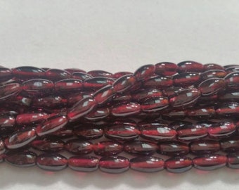 Contas de arroz granada, 4,5x8mm (pacote com 5 fios), fio de 16 polegadas,