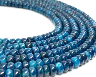 Jewelry Making Natural Gemstone Beads Thanksgiving Sale 3.5-4 MM Neon Apatite Faceted Rondelle Beads SKU#27 99 Cts Weight Of 2 Strand