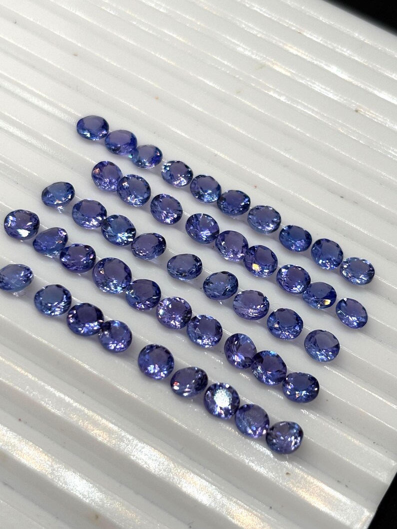 Tanzanit fasetterad 5 MM rund, - Naturlig tanzanit av god kvalitet, 1-pack. Ursprung Tanzania bild 7