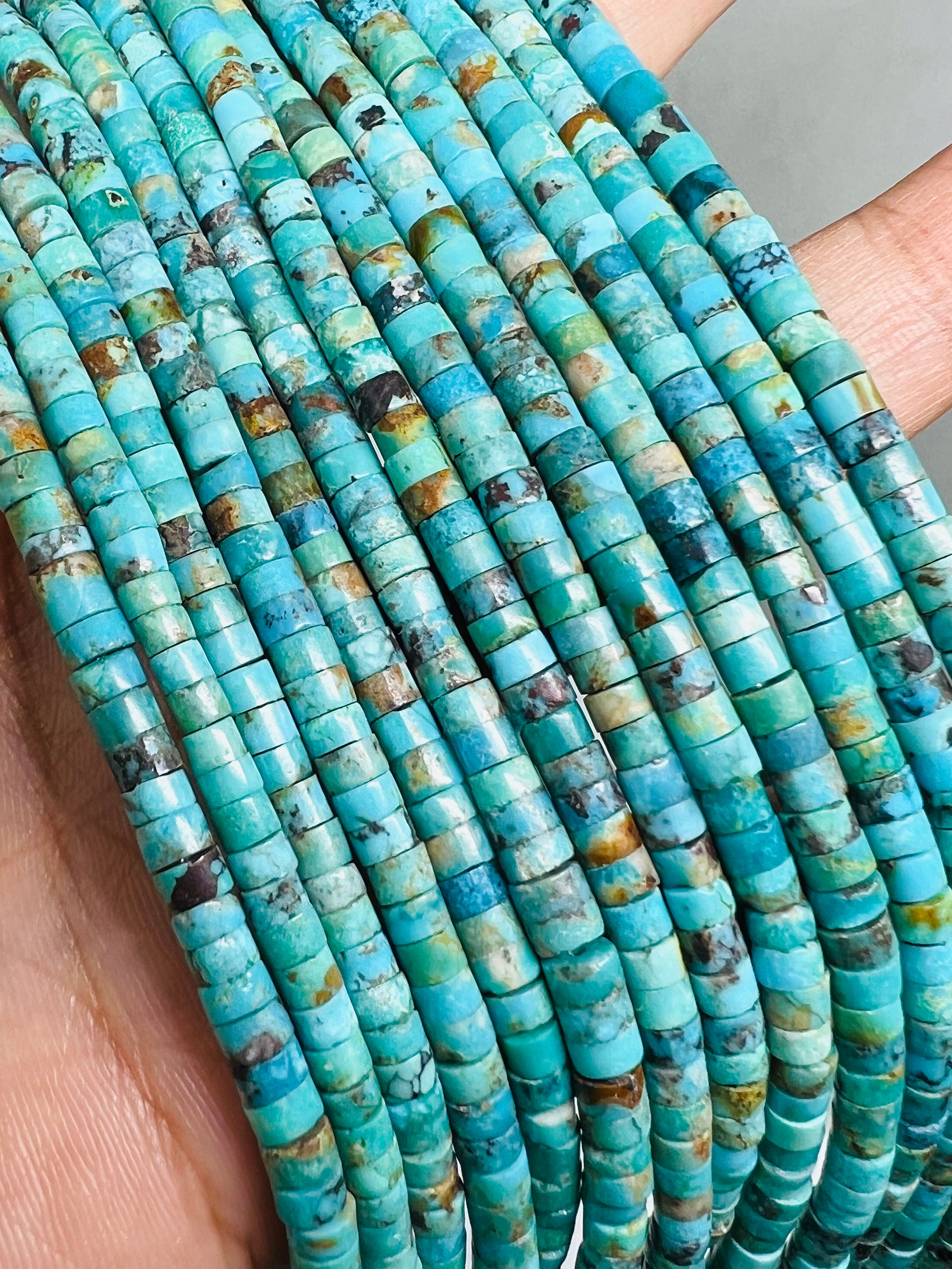Turquoise Heishi Beads-6-7mm - A Grain of Sand
